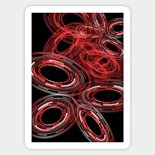 Fractal rings Sticker